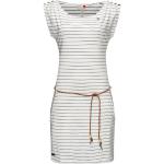 Reduzierte Weiße Bestickte Kurzärmelige RAGWEAR Nachhaltige Rundhals-Ausschnitt Sommerkleider aus Baumwolle für Damen Größe XL 