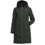 Olivgrüne Gesteppte Winddichte RAGWEAR Maxi Nachhaltige Damensteppmäntel & Damenpuffercoats aus Polyester mit Kapuze Größe XL für den für den Herbst 