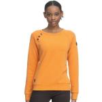 Orange Unifarbene Casual Langärmelige RAGWEAR Nachhaltige Rundhals-Ausschnitt Damensweatshirts aus Kunstleder Größe XL für den für den Herbst 