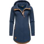 Blaue Elegante RAGWEAR Nachhaltige Zip Hoodies & Sweatjacken mit Kapuze für Damen Größe XS für den für den Herbst 