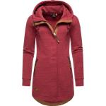 Rote Elegante RAGWEAR Nachhaltige Zip Hoodies & Sweatjacken mit Kapuze für Damen Größe XS für den für den Herbst 
