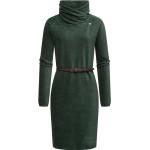 Grüne Geflochtene Langärmelige Sweatkleider für Damen Größe S für den für den Winter 