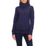 Marineblaue Streetwear RAGWEAR Nachhaltige Stehkragen Damensweatshirts aus Polycotton Größe M für den für den Herbst 