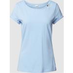Hellblaue RAGWEAR Nachhaltige T-Shirts aus Baumwollmischung für Damen Größe L 