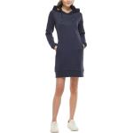 Reduzierte Blaue RAGWEAR Vegane Nachhaltige Sweatkleider aus Baumwolle mit Kapuze für Damen Größe XL 