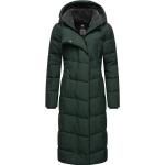 Grüne Unifarbene Streetwear RAGWEAR Maxi Nachhaltige Kapuzenmäntel für Damen Größe XS für den für den Herbst 