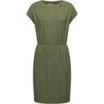 Olivgrüne Elegante Midi Wickelkleider aus Jersey für Damen Größe XL für den für den Sommer 
