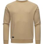 Sandfarbene Langärmelige Rundhals-Ausschnitt Herrensweatshirts maschinenwaschbar Größe L 