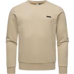 Beige Langärmelige Rundhals-Ausschnitt Herrensweatshirts aus Baumwollmischung maschinenwaschbar Größe L 
