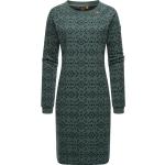 Grüne Unifarbene Langärmelige Vegane Sweatkleider aus Baumwolle maschinenwaschbar für Damen Größe M für den für den Winter 