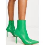 Grüne Raid Spitze Pfennigabsatz High-Heel Stiefel mit Reißverschluss aus PU für Damen Größe 42 