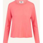 Reduzierte Pinke Elegante Langärmelige Kaschmir-Pullover aus Wolle für Damen Größe XS 