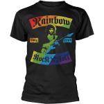 Rainbow - Long Live Rnr Rainbow Black T-Shirt X-Large