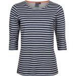 Dunkelblaue Gestreifte 3/4-ärmelige Elkline Nachhaltige T-Shirts für Damen Größe M 