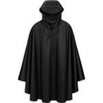 Reduzierte Schwarze Wasserdichte Winddichte Atmungsaktive Regenponchos & Regencapes aus Polyester für Damen Größe M 