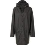 Schwarze Wasserdichte RAINS Regenjacken mit Kapuze für Damen Größe XL 