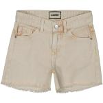 Reduzierte Beige Unifarbene Jeans Shorts für Kinder mit Reißverschluss aus Baumwolle für Mädchen Größe 116 