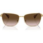 Goldene Ralph Lauren Cateye Sonnenbrillen aus Metall für Damen 