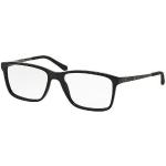 Schwarze Ralph Lauren Rechteckige Kunststoffbrillen für Herren 