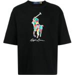 Ralph Lauren, Bedrucktes 'Big Pony' Baumwoll-T-Shirt Black, Herren, Größe: L