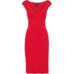 Reduzierte Rote Unifarbene Ärmellose Ralph Lauren Black Label V-Ausschnitt Damenkleider aus Kunstfaser Größe XXS 