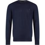 Reduzierte Blaue Langärmelige Ralph Lauren Strickpullover aus Wolle für Herren Größe XL 