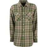 Reduzierte Grüne Karo Casual Langärmelige Ralph Lauren Button Down Kragen Shirts mit Tasche für Damen Größe S 