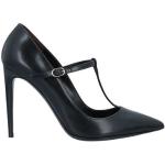Reduzierte Schwarze Unifarbene Ralph Lauren Collection Pfennigabsatz High Heels & Stiletto-Pumps aus Leder für Damen Größe 36,5 