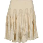 Reduzierte Beige Unifarbene Ralph Lauren Midi Festliche Röcke mit Reißverschluss aus Seide für Damen Größe S 