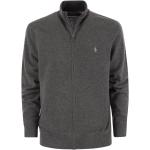 Ralph Lauren, Gestickter Woll-Zip-Sweater Gray, Herren, Größe: L