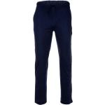 Marineblaue Unifarbene Pyjamahosen lang ohne Verschluss aus Baumwolle für Herren Größe L 