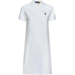 Weiße Bestickte Ralph Lauren Mini Shirtkleider mit Pferdemotiv aus Baumwolle für Damen Größe L 