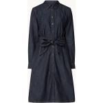 Indigofarbene Unifarbene Ralph Lauren Herbstkleider aus Denim für Damen Größe L 