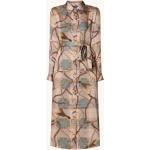 Reduzierte Hellbraune Ralph Lauren Midi Midikleider & knielange Kleider aus Polyester für Damen Größe M 