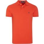 Reduzierte Orange Kurzärmelige Ralph Lauren Kurzarm-Poloshirts aus Baumwolle für Herren Größe S 