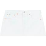 Reduzierte Weiße Ralph Lauren Mini Röcke mit Knopfleiste mit Reißverschluss aus Denim für Damen 