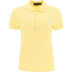 Reduzierte Gelbe Kurzärmelige Ralph Lauren Polo Ralph Lauren Kurzarm-Poloshirts aus Baumwolle für Damen Größe L 