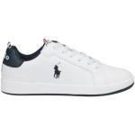 Reduzierte Weiße Unifarbene Ralph Lauren Low Sneaker mit Schnürsenkel aus Leder für Kinder Größe 36 