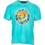 Reduzierte Blaue Ralph Lauren T-Shirts aus Baumwolle für Herren Größe L 