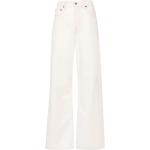 Reduzierte Cremefarbene Ralph Lauren High Waist Jeans mit Reißverschluss aus Denim für Damen 
