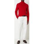 Rote Unifarbene Ralph Lauren Rollkragen Kaschmir-Pullover für Herren Größe M 