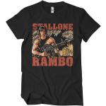 Schwarze Rambo T-Shirts für Herren Größe 4 XL 