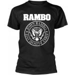 Schwarze Langärmelige Rambo T-Shirts aus Baumwolle für Damen Größe XXL 