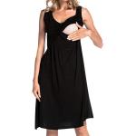 Schwarze Stillnachthemden aus Polyester Handwäsche für Damen Größe M für Partys für den für den Sommer 