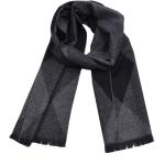 Schwarze Karo Kaschmir-Schals aus Polyester für Herren für den für den Winter 