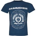 Marineblaue Rammstein Herrenbandshirts aus Baumwolle Größe M 