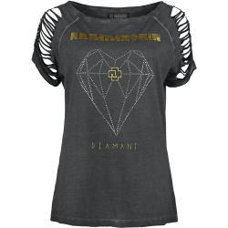 Rammstein T-Shirt - Diamant - S bis 5XL - für Damen - Größe S - dunkelgrau - Lizenziertes Merchandise