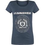 Marineblaue Rammstein Rundhals-Ausschnitt Damenbandshirts Größe XL für Festivals 