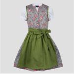 Grüne Blumenmuster Ramona Lippert Kinderfestkleider aus Baumwolle für Mädchen Größe 164 3-teilig 