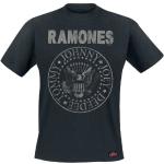 Schwarze Vintage Ramones Bandshirts aus Baumwolle 